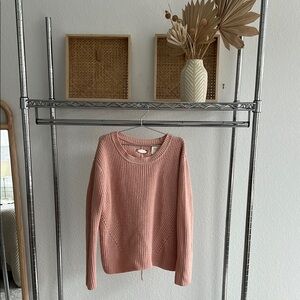 Pink Crewneck Sweater in Cozy Knit